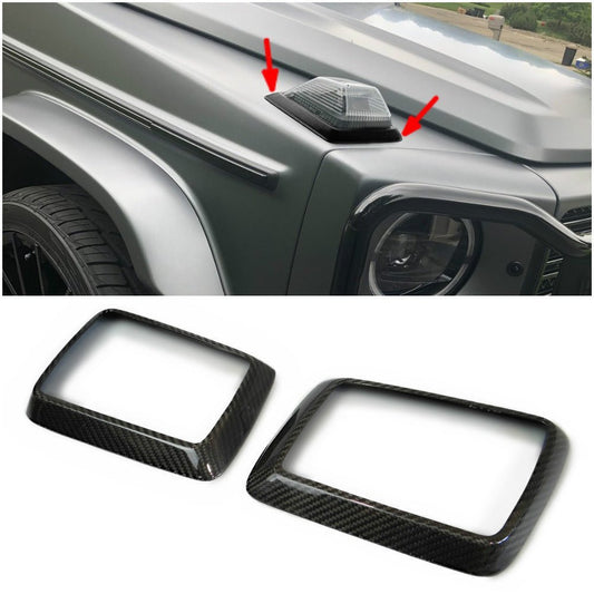 Carbon fiber markers turn signal trim frames for Mercedes-Benz G-Class W463A