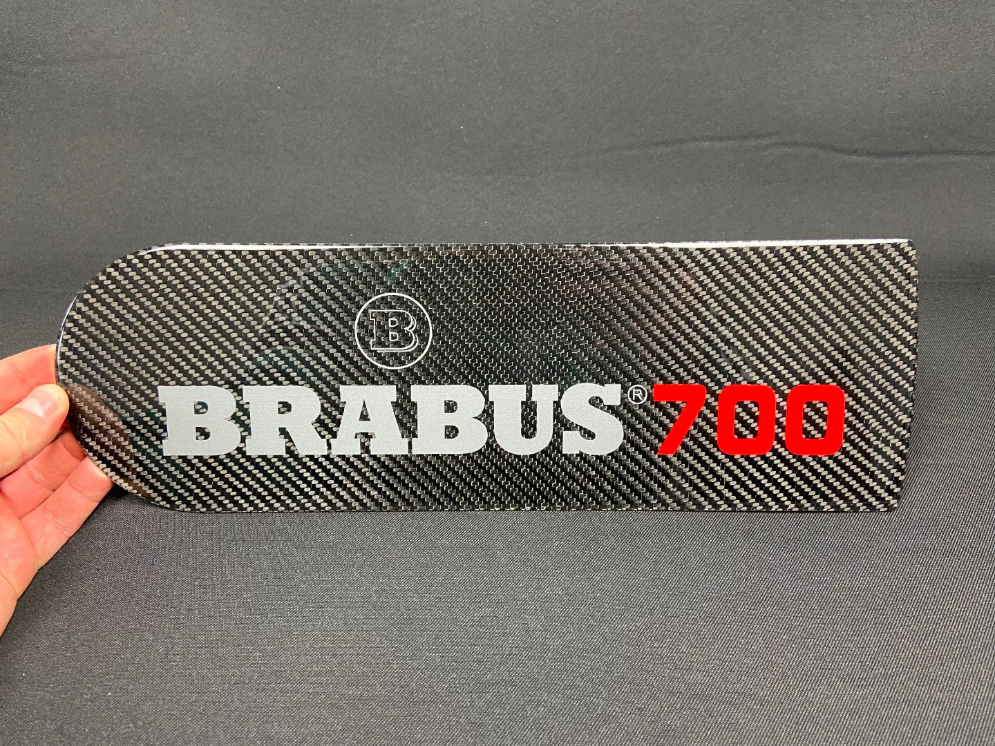 Carbon fiber rear spare wheel plate's emblem insertion for Mercedes-Benz W463 G-Class