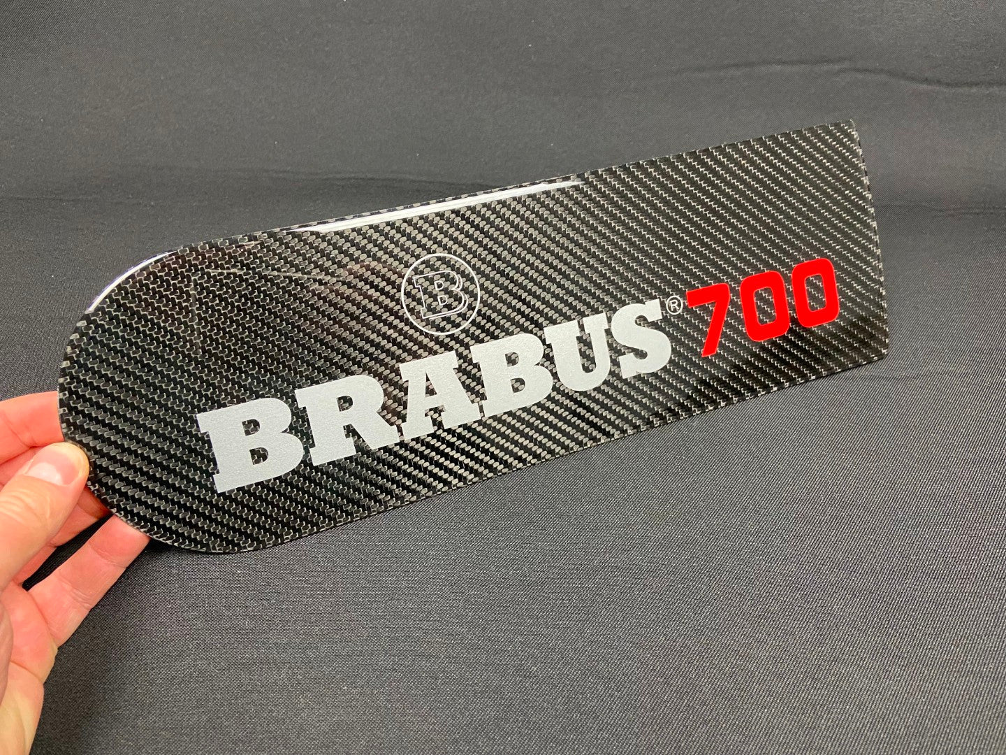 Carbon fiber rear spare wheel plate's emblem insertion for Mercedes-Benz W463 G-Class