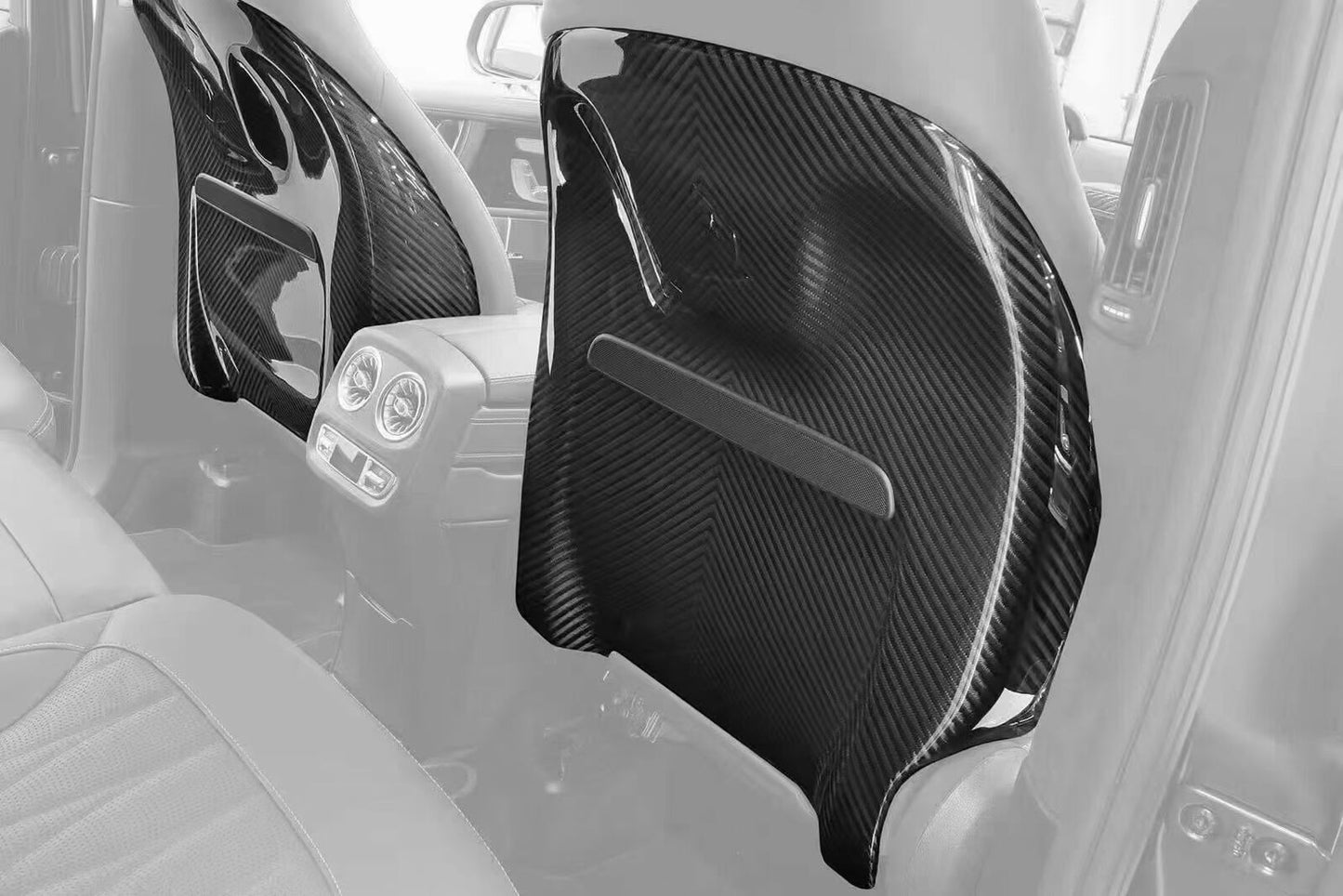 Carbon fiber seat back cover interior trim for Mercedes G Class W463A