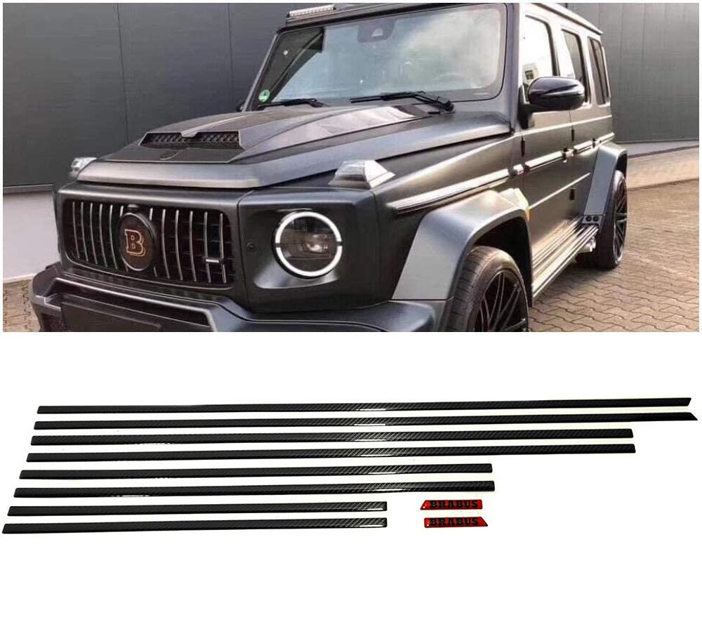 Carbon fiber side body mouldings insertions Brabus for Mercedes-Benz G-Class W463A 10 pcs set