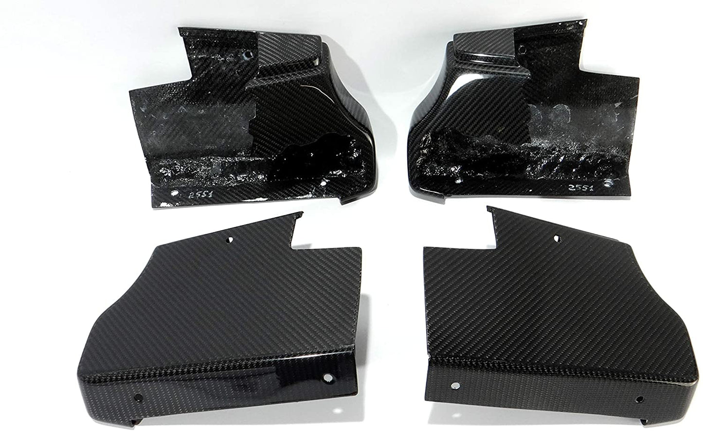 Carbon fiber side steps corner flaps edges for Mercedes-Benz W463a W464