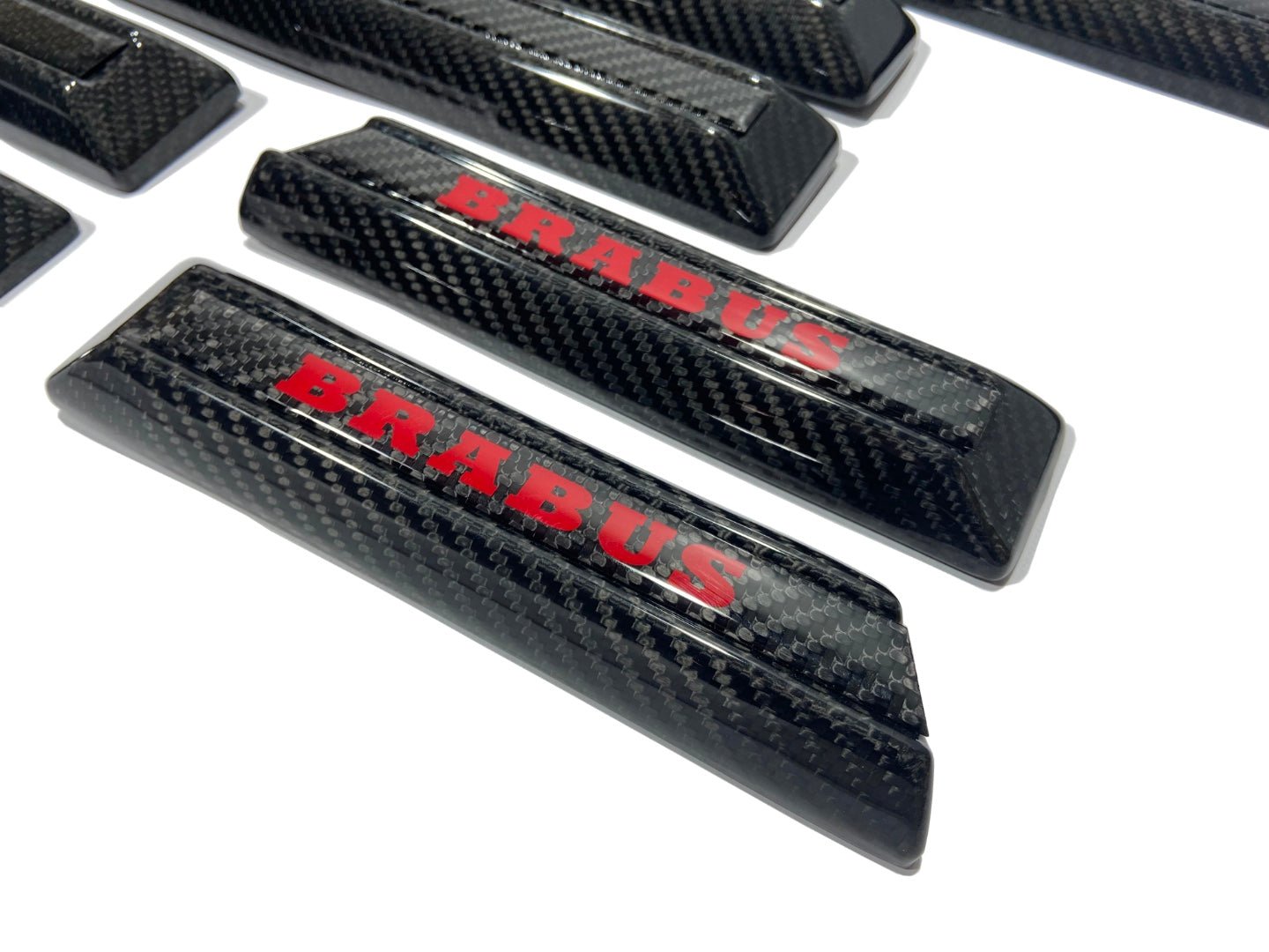 Carbon fiber solid side mouldings with insertions complete set AMG Brabus