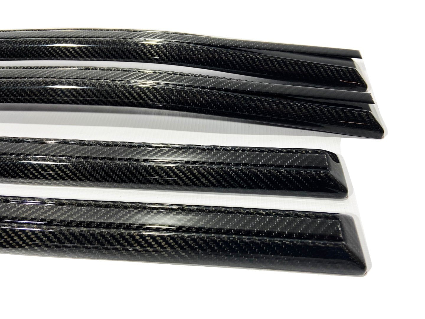 Carbon fiber solid side mouldings with insertions complete set AMG Brabus