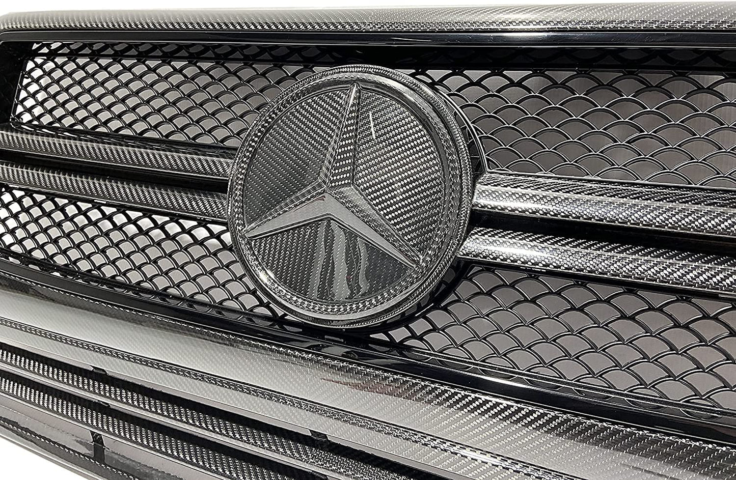 Carbon Fiber Star Front Grille Frame Set for Mercedes-Benz G-Wagon G-Class W463 G63 G55 G500