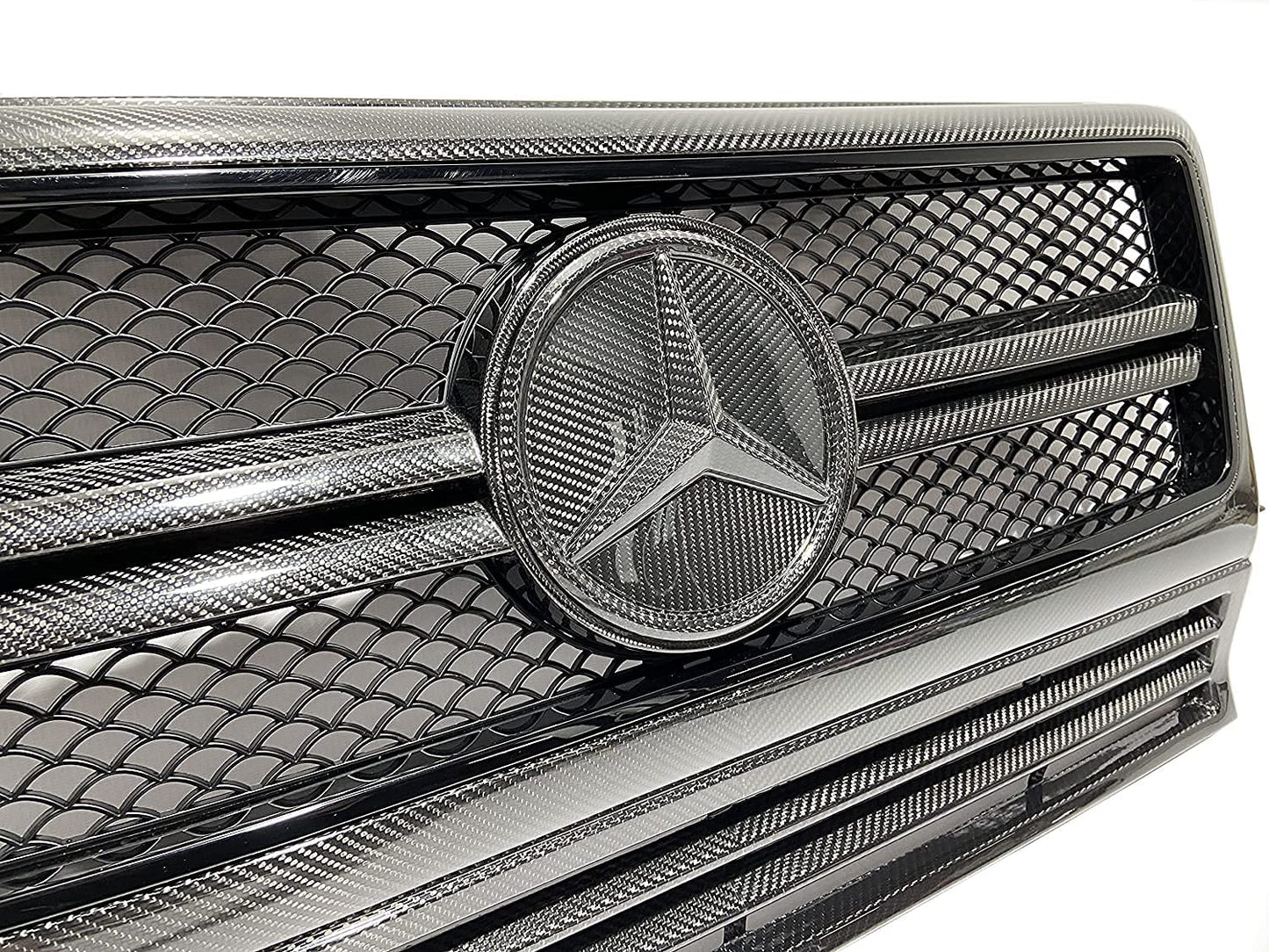 Carbon Fiber Star Front Grille Frame Set for Mercedes-Benz G-Wagon G-Class W463 G63 G55 G500