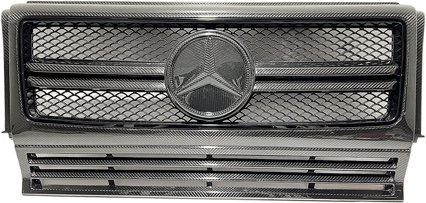 Carbon Fiber Star Front Grille Frame Set for Mercedes-Benz G-Wagon G-Class W463 G63 G55 G500