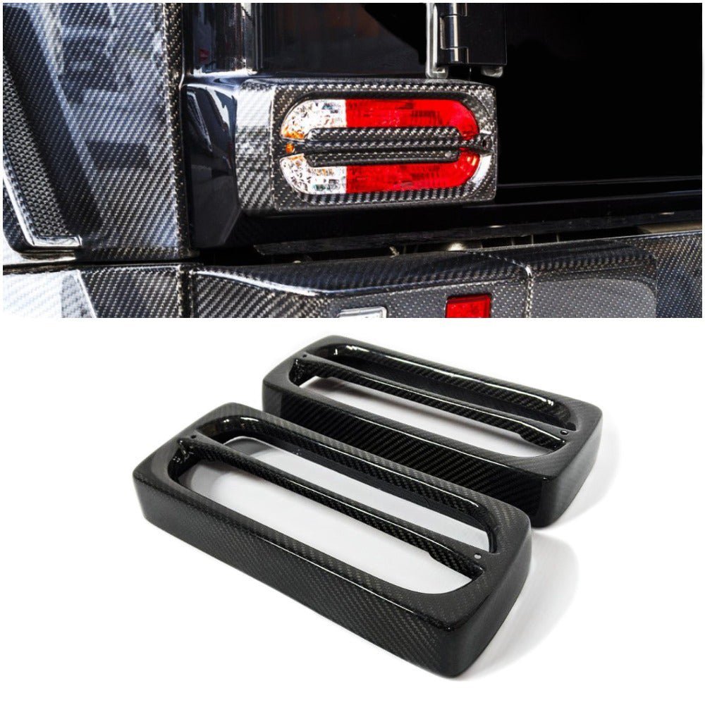 Carbon Mansory Rear Tail Light Covers 2 pcs for Mercedes W463 G Wagon