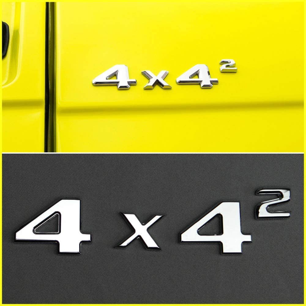 Chrome 4x4 Squared Badge Trunk Emblem for Mercedes G Wagon W463 4x4