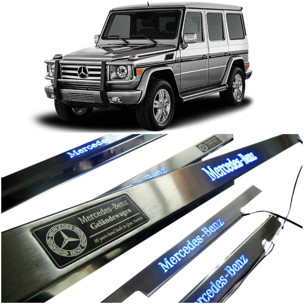 Chrome LED Illuminated Door Sills 4 or 5 pcs for Mercedes W463 G-Class G500 G55 G63 G65