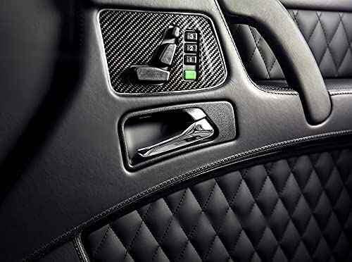 Door Panels Buttons Carbon Covers Set