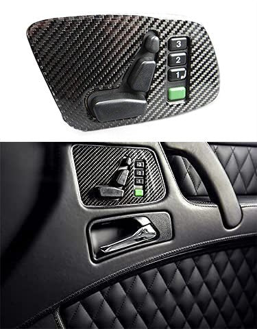 Door Panels Buttons Carbon Covers Set