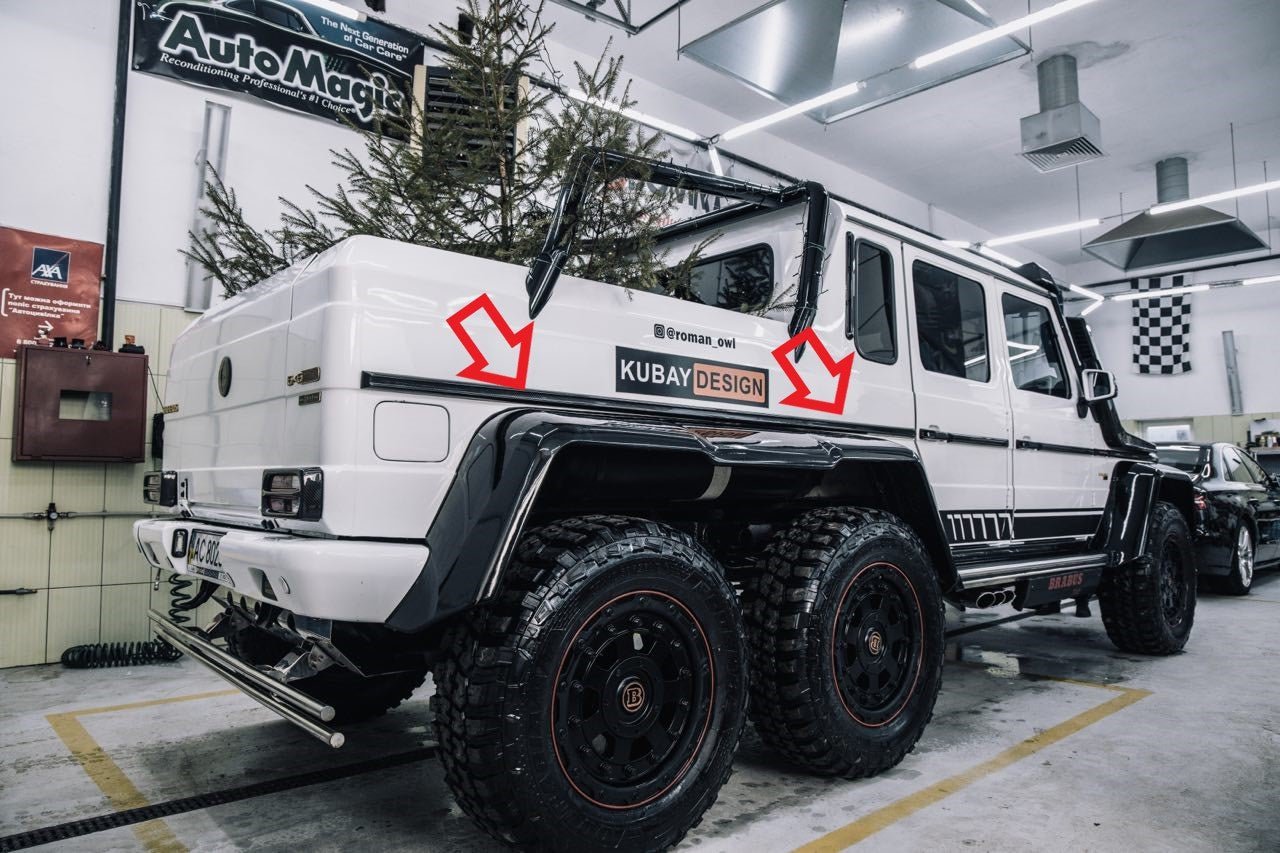 Fiberglass fender flares front and rear for Mercedes-Benz W463 6x6