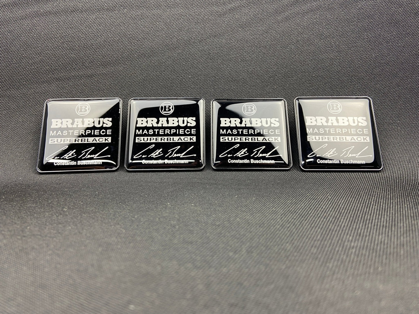 Brabus Masterpiece Superblack Metal Seats Emblem Badge Logo set for Mercedes