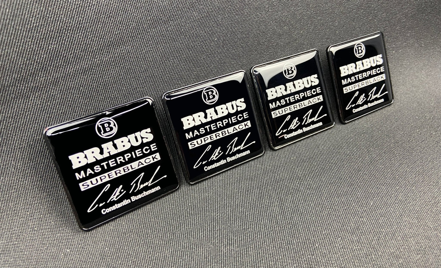 Brabus Masterpiece Superblack Metal Seats Emblem Badge Logo set for Mercedes