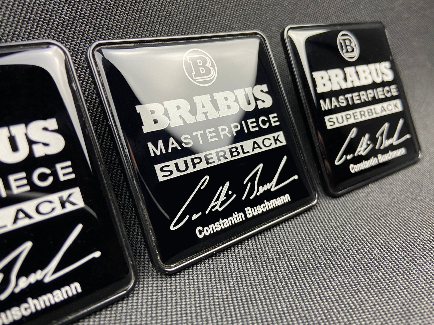 Brabus Masterpiece Superblack Metal Seats Emblem Badge Logo set for Mercedes