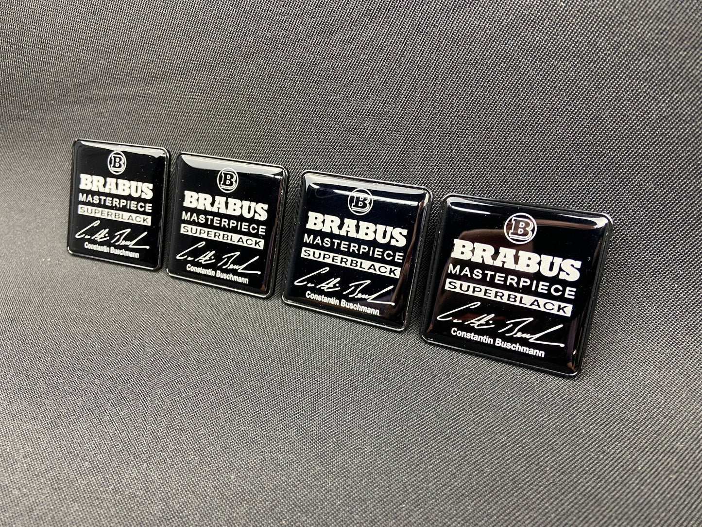 Brabus Masterpiece Superblack Metal Seats Emblem Badge Logo set for Mercedes