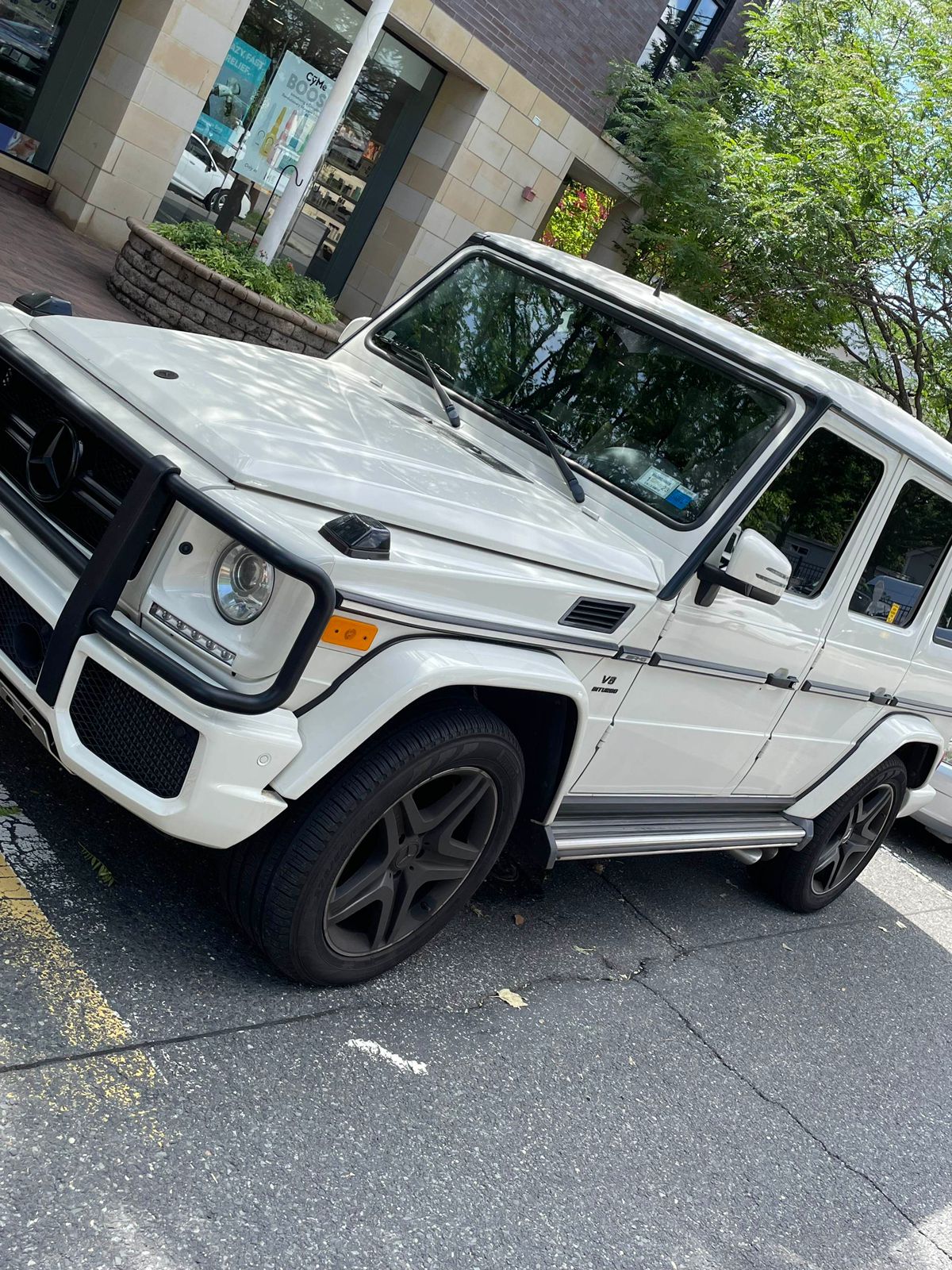 Front bumper guard stainless steel black for Mercedes-Benz G-Wagon W463 with AMG bumper 2013+