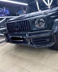 Front bumper guard stainless steel black for Mercedes-Benz G-Wagon W463A 2018+ with AMG bumper