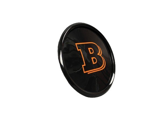 Front grille black emblem with orange Brabus style logo for Mercedes-Benz W463A W464 G-Class G-Wagon G63 G500