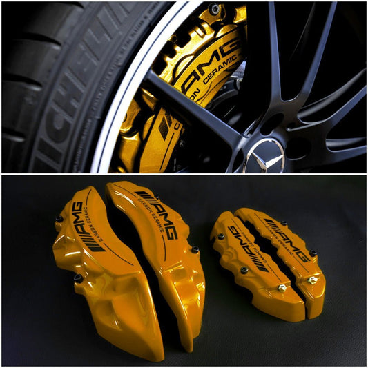 Gold disc AMG Caliper Covers Carbon Ceramic Sign 4 pcs Set for Mercedes-Benz G-Wagon W463