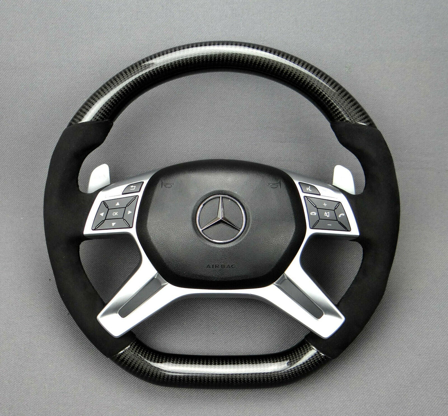 Mercedes AMG Style Steering Wheel Carbon Alcantara G GL ML W463 W166 X166 Class