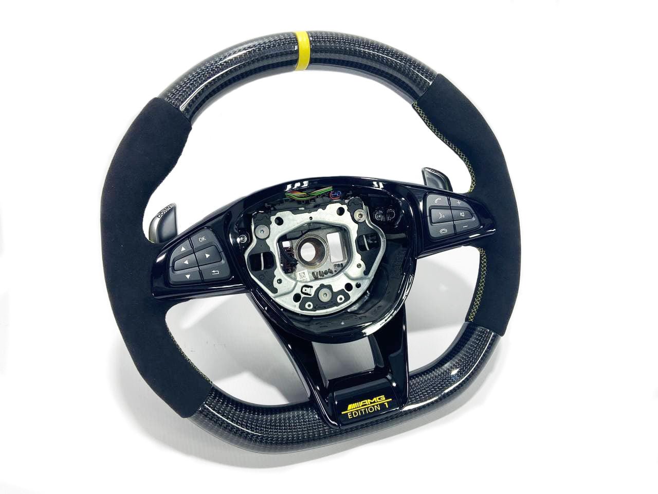 Mercedes-Benz Carbon Alcantara Steering Wheel AMG Style W222 W205 GLS GLE CLS