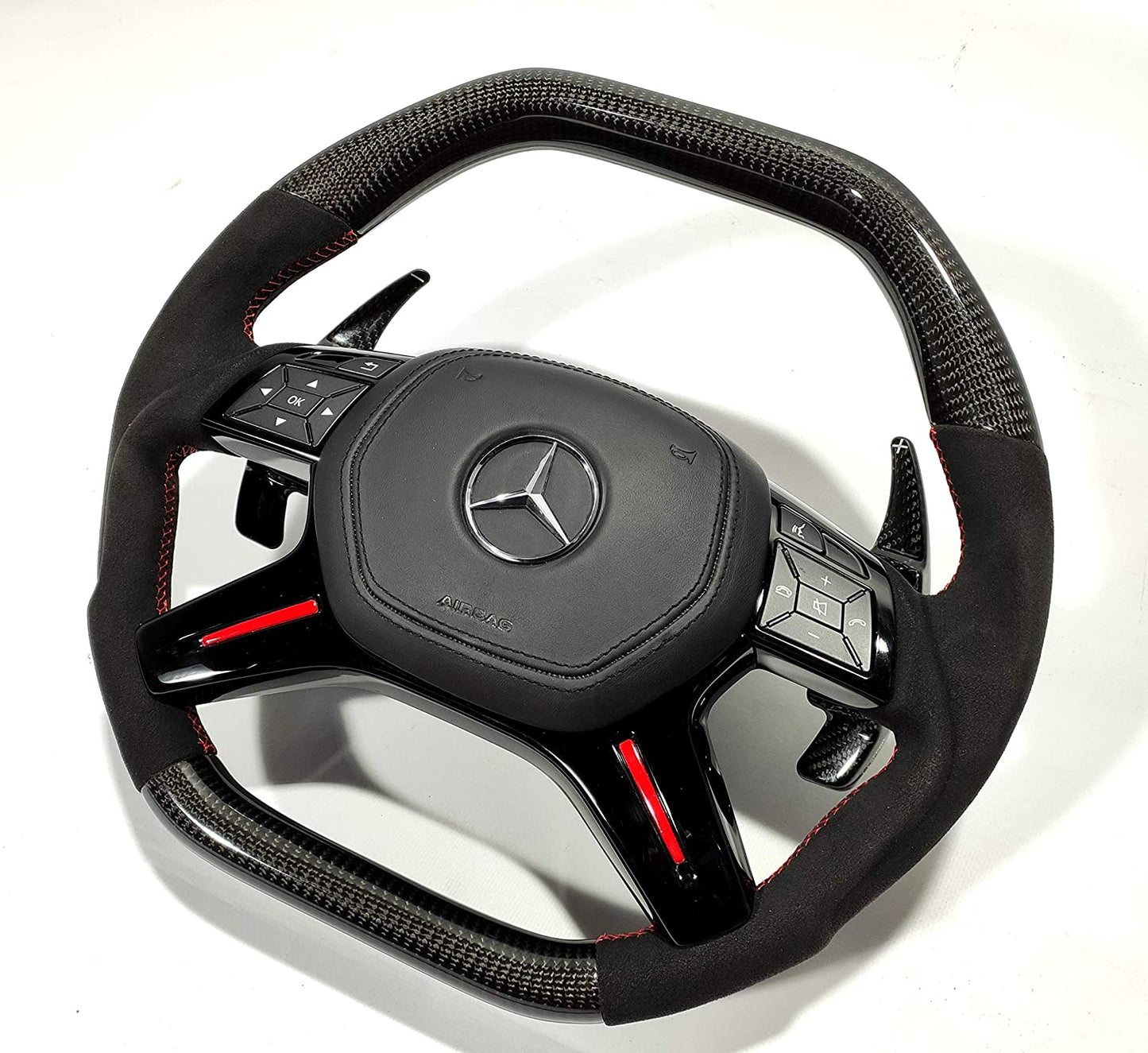 Mercedes-Benz Carbon Alcantara Steering Wheel G-Wagon GL ML Class W463 X166 W166