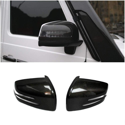 Mercedes-Benz G-Wagon W463 Carbon Fiber Side View Mirror Covers overlay