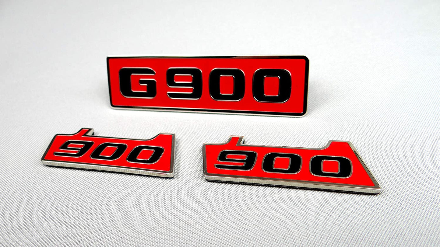 Mercedes-Benz G900 G-Wagon G-Class W463 Brabus Style Red Body Emblem Sticker Badge Letters Logo Set 3 pcs Steel G63 G55 G500