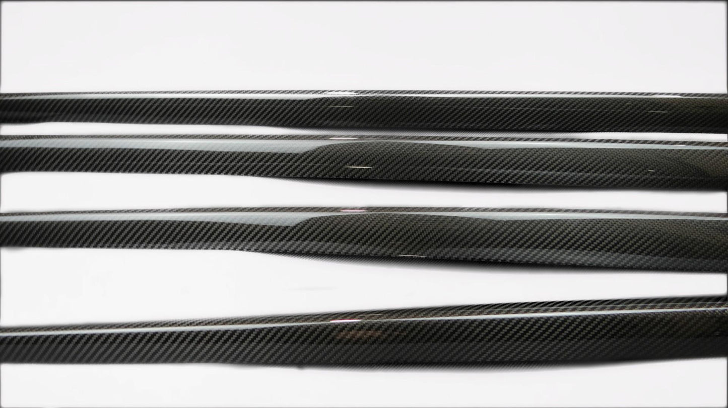 Mercedes-Benz S-Class W222 Carbon Side Skirts Exterior Mouldings Trim 4pcs Set