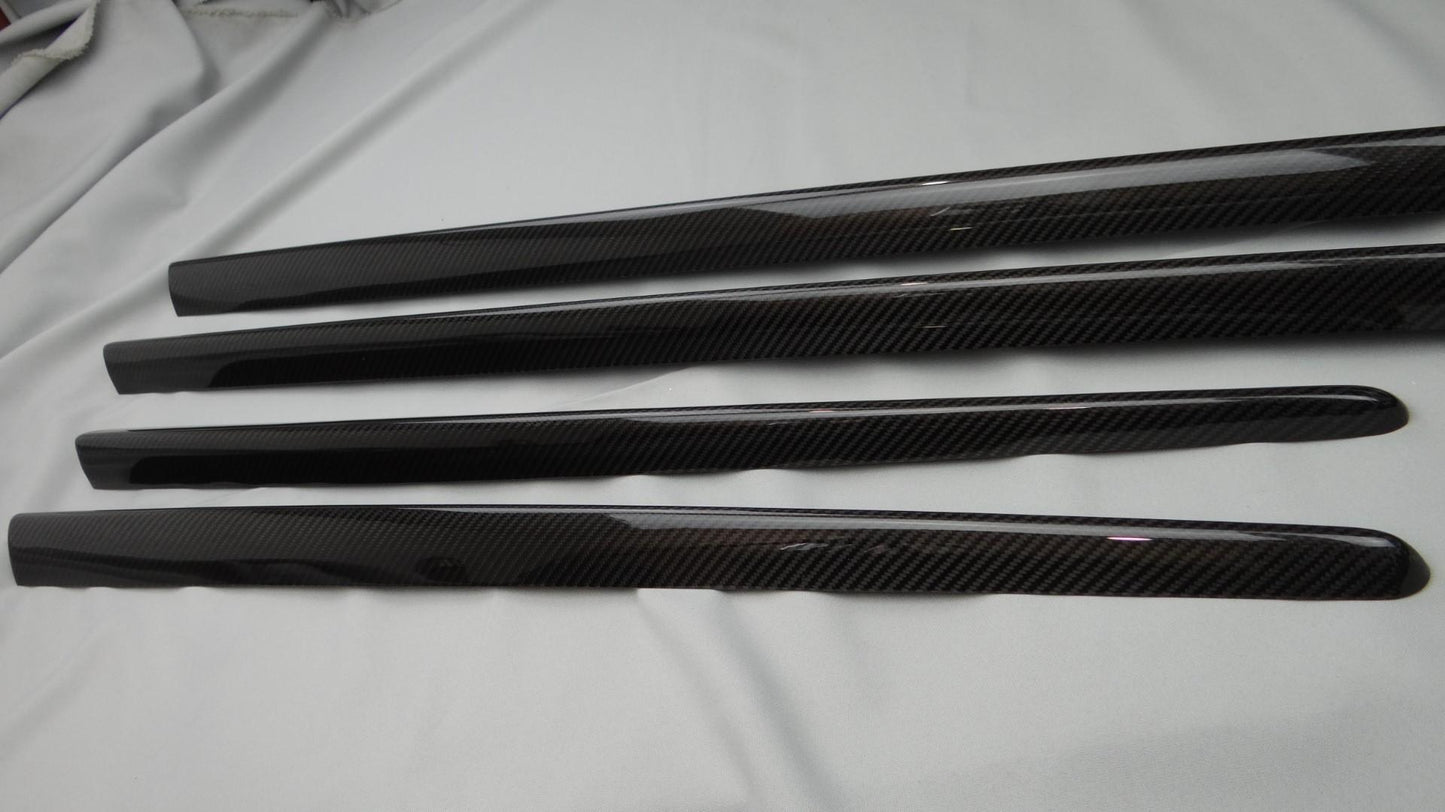 Mercedes-Benz S-Class W222 Carbon Side Skirts Exterior Mouldings Trim 4pcs Set