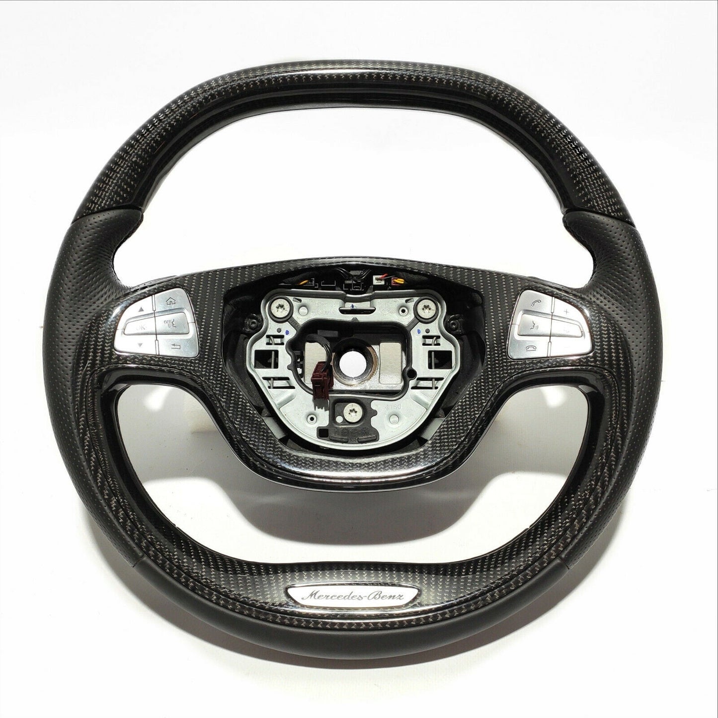 Mercedes-Benz S-Class W222 S500 S600 Steering Wheel Carbon Fiber Black Leather