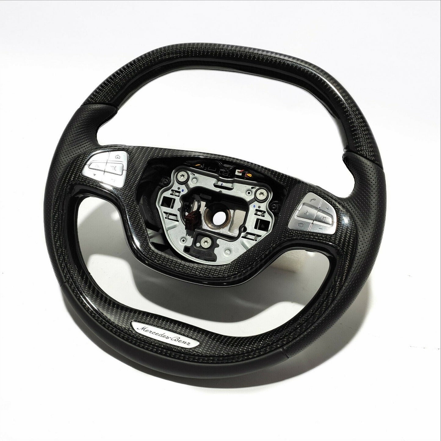 Mercedes-Benz S-Class W222 S500 S600 Steering Wheel Carbon Fiber Black Leather