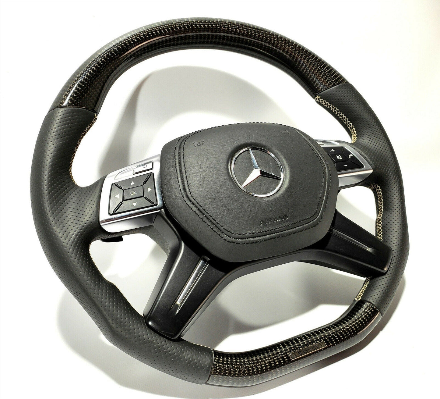 Mercedes-Benz Steering Wheel Carbon Fiber G-Wagon GL ML W166 W463 Mansory Style