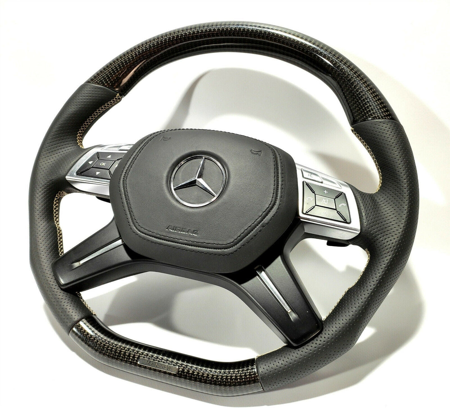 Mercedes-Benz Steering Wheel Carbon Fiber G-Wagon GL ML W166 W463 Mansory Style