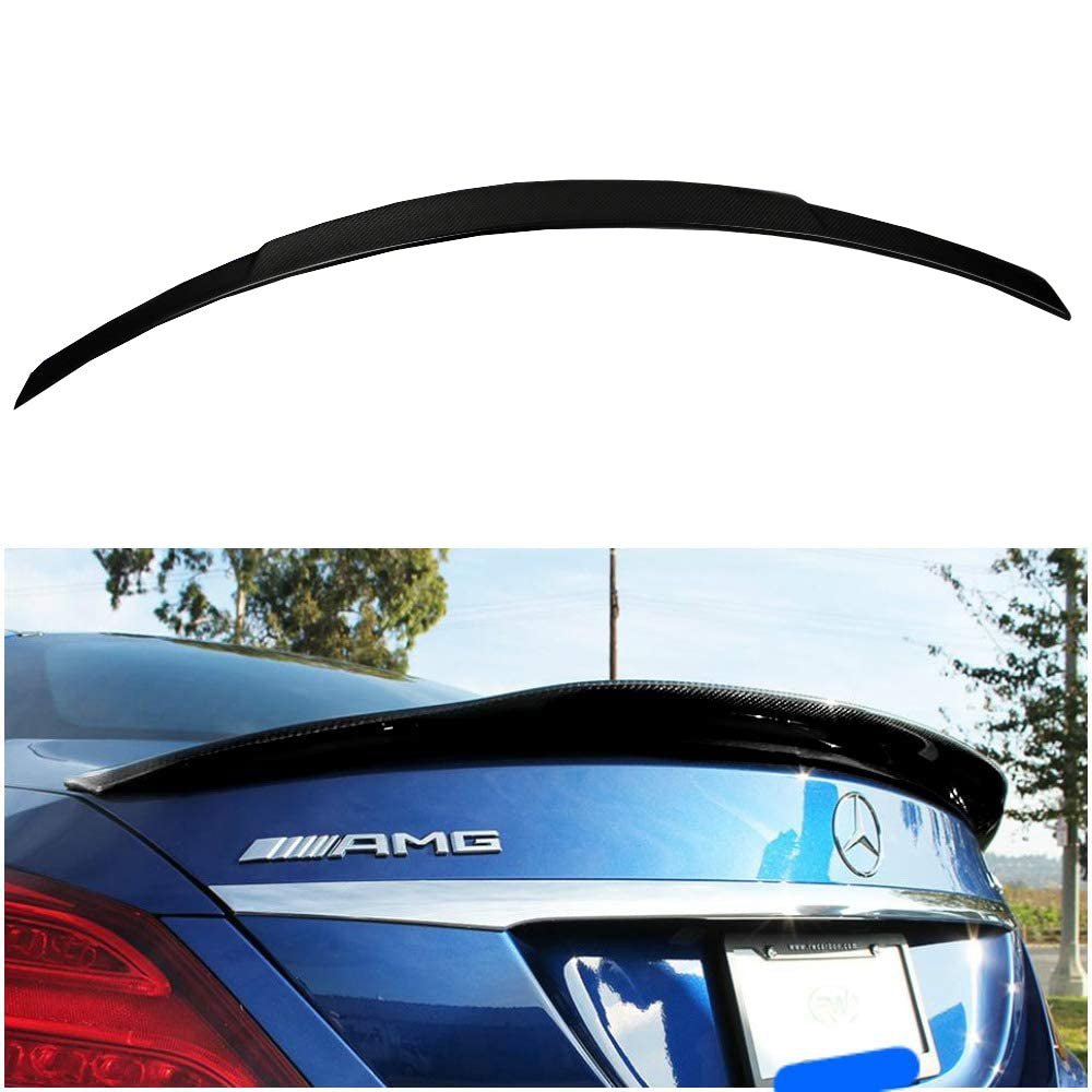 Mercedes-Benz W205 C Class Klasse Carbon Fiber Rear Lid trunk spoiler tail wing