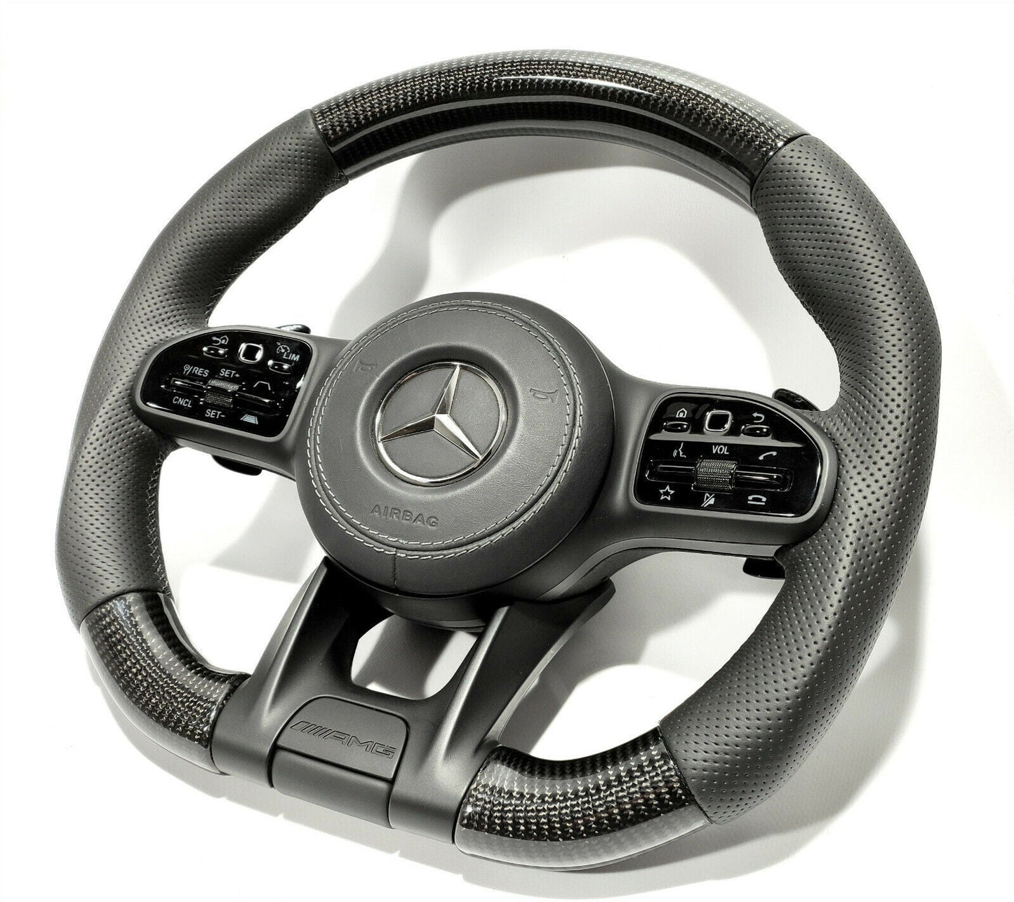 Mercedes-Benz W222 W213 W463A GT AMG Style G S Steering Wheel Carbon Leather