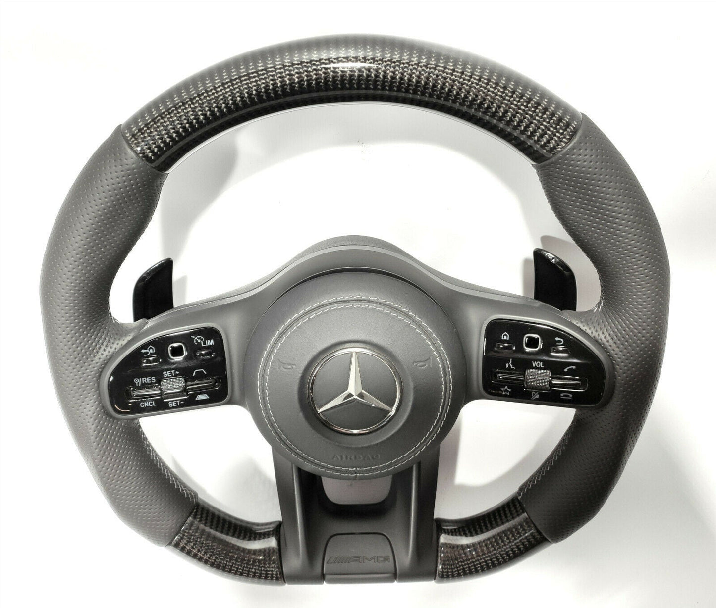 Mercedes-Benz W222 W213 W463A GT AMG Style G S Steering Wheel Carbon Leather