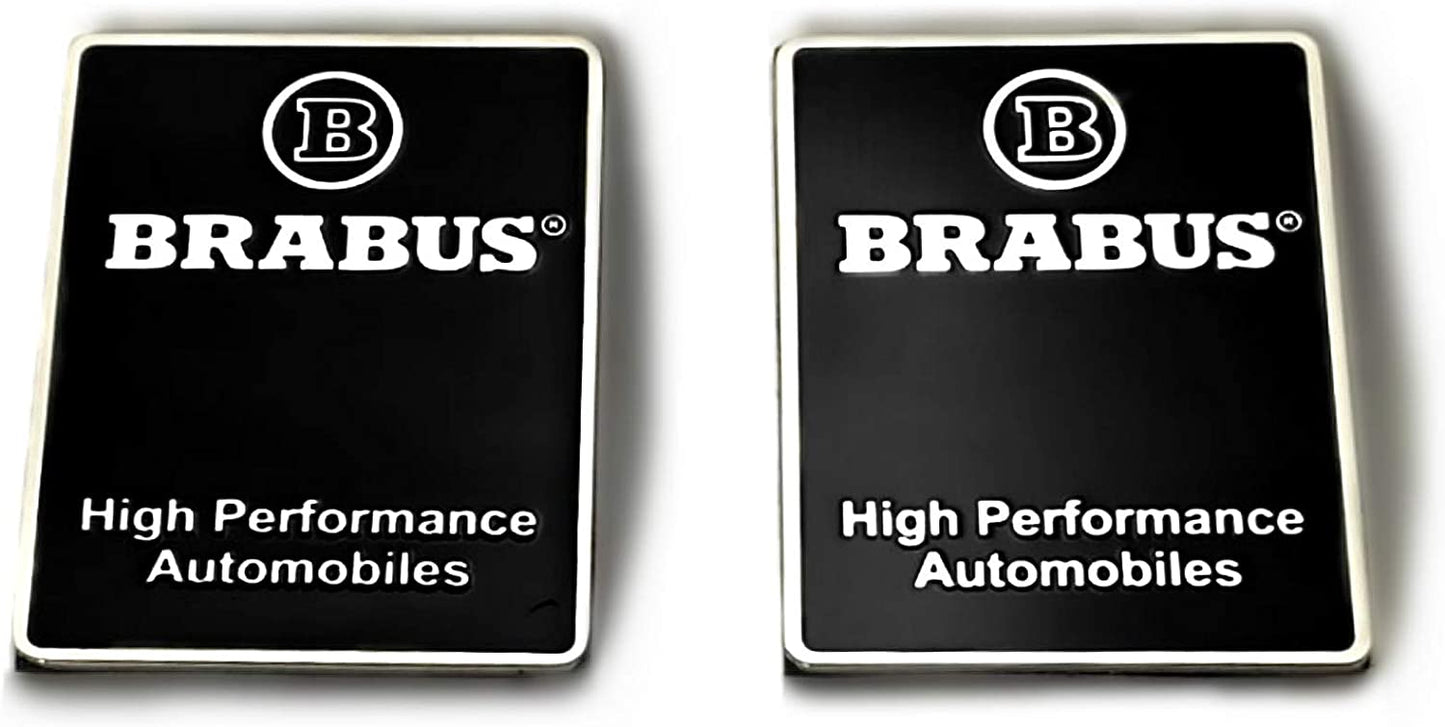 High Performance Brabus metal black body interior pillar emblems 2 pcs for Mercedes-Benz W463 W463A W464 G63 G500