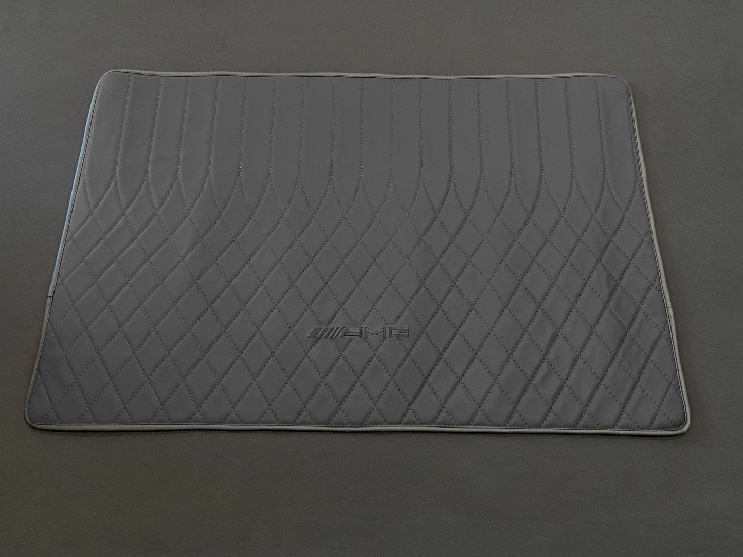 Mercedes-Benz W463A G63 G500 Floor Mats Soft Black Leather Black Stitching Logo Emblem