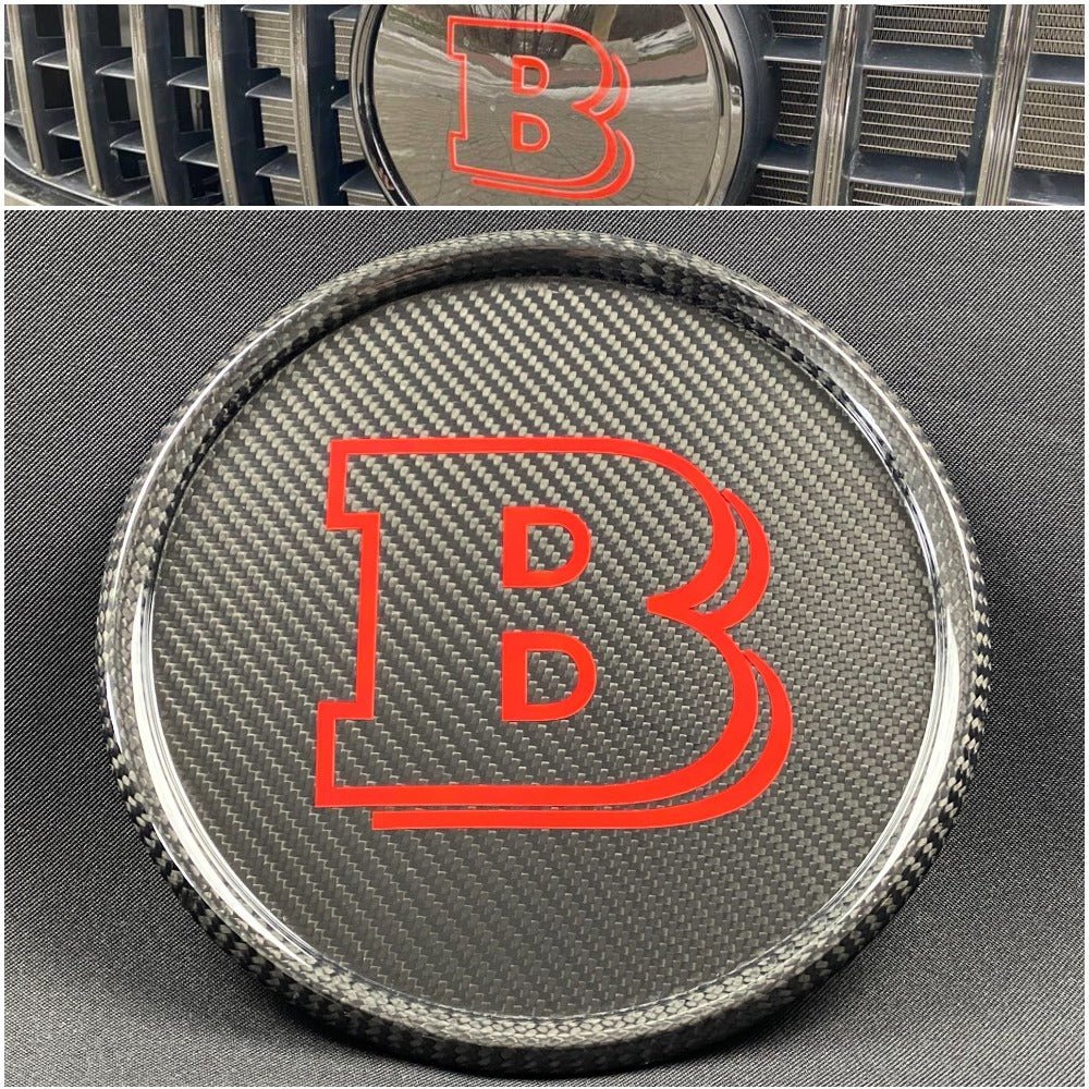 Mercedes-Benz W463A W464 G-Class G-Wagon G63 G500 front grille Carbon Fiber gloss Brabus style badge RED Sign