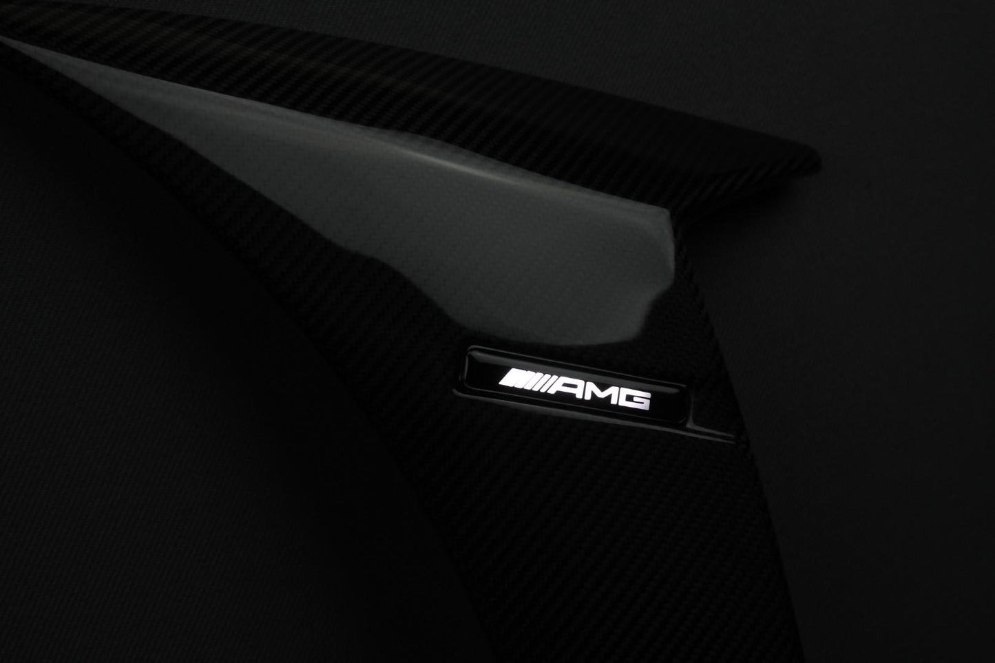 Mercedes W222 2013+ S Class Klasse Carbon Fiber Fender Covers Flaps Fangs with LED Illumination
