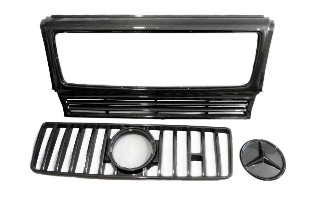 MERCEDES W463 CARBON FIBER FRONT GRILLE complete CONVERSION UPGRADE TO W463A G WAGON