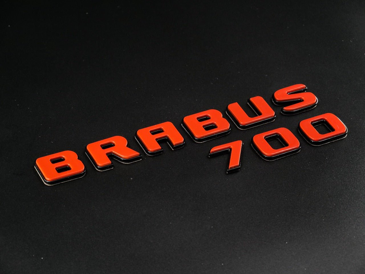 Metallic Black + Orange Brabus 700 emblems badges set for Mercedes-Benz G-Class W463 W463A W464