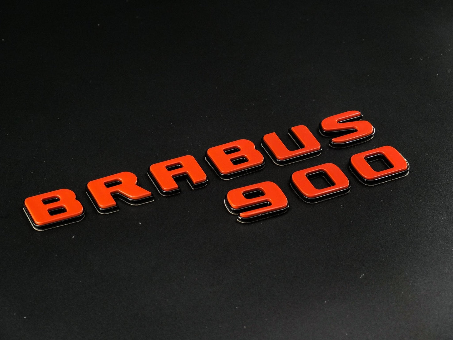 Metallic Black + Orange Brabus 900 emblems badges set for Mercedes-Benz G-Class W463 W463A W464