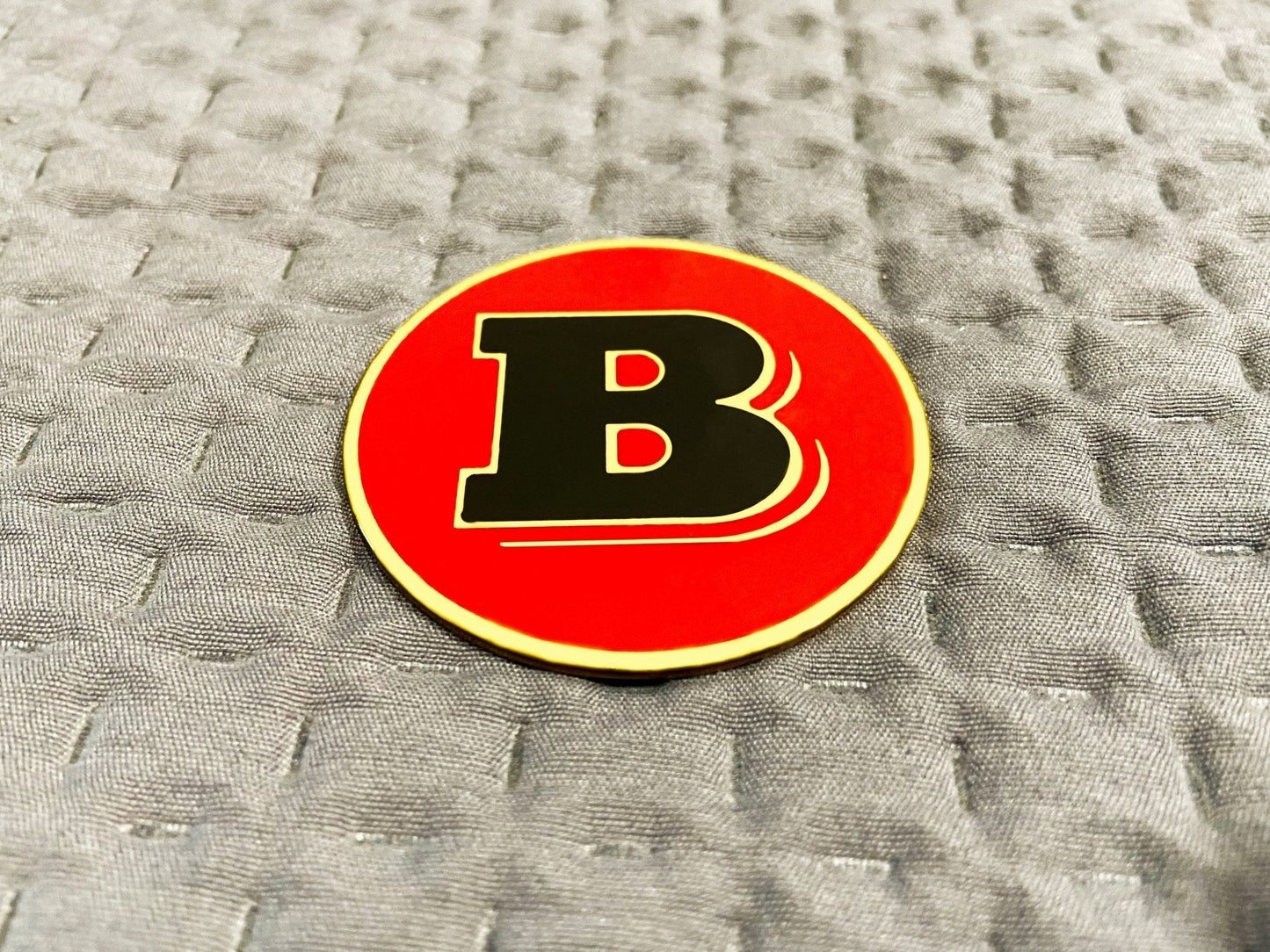 Metallic Brabus 55mm round red emblem badge logo for Mercedes W463 W463A G Wagon