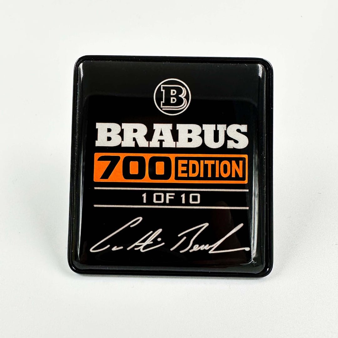 Metal Brabus 700 edition 1 of 10 Orange seats emblem badge logo set for Mercedes-Benz W463A G-Class