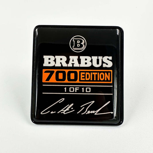 Metal Brabus 700 edition 1 of 10 Orange seats emblem badge logo set for Mercedes-Benz W463A G-Class