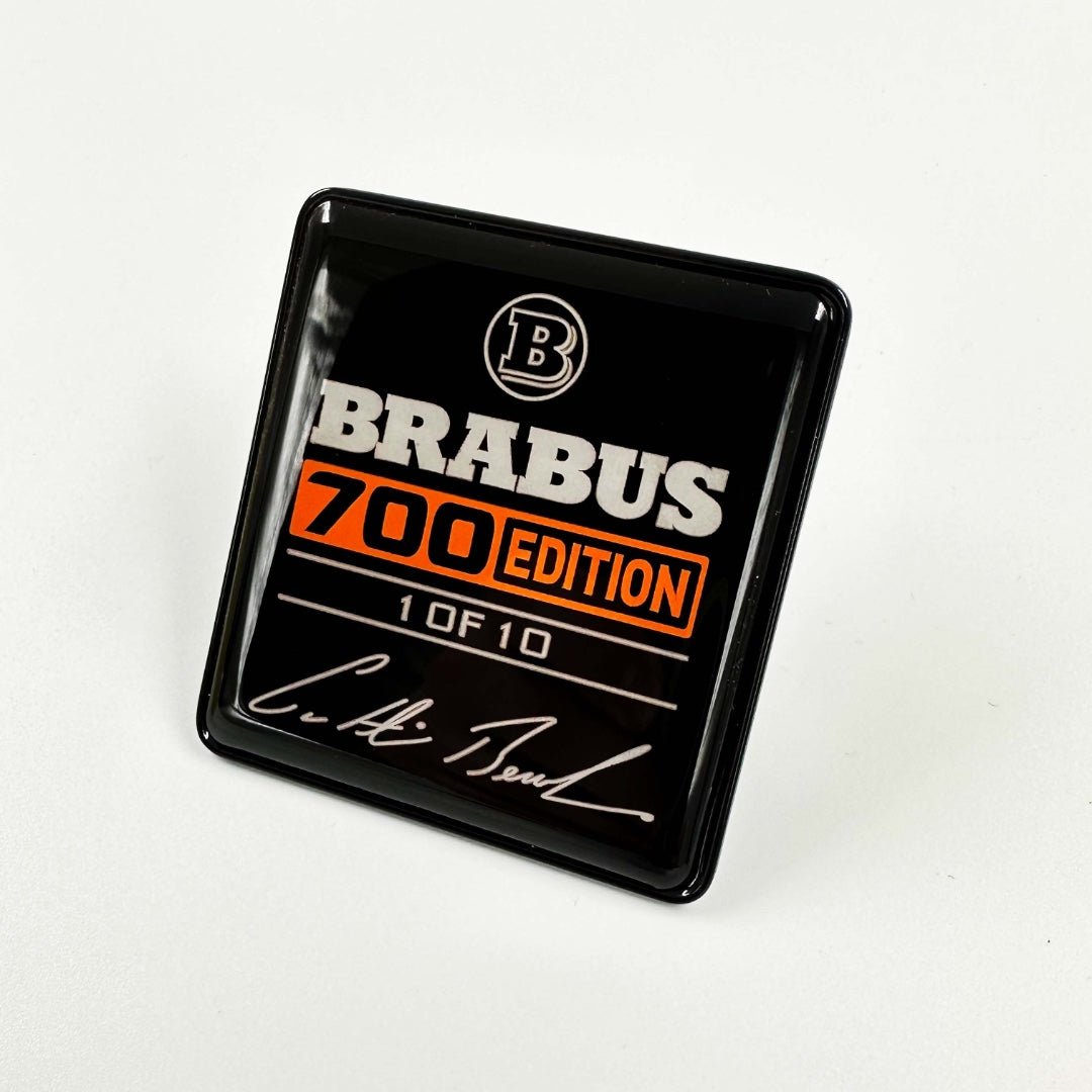 Metal Brabus 700 edition 1 of 10 Orange seats emblem badge logo set for Mercedes-Benz W463A G-Class